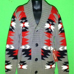 NWT ARIZONA JEAN Boy's 60% Cotton 40% Acrylic gray red  Sweater Size--XS (4/5)